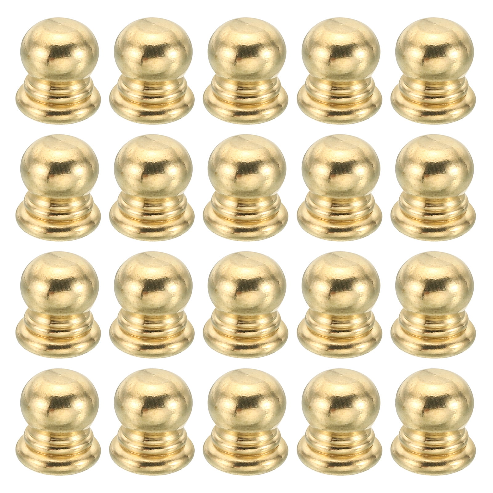 Uxcell M5x0.8 Thread Brass Cap Nuts Knob, 20 Pack Lamp Finial Decoration Screw Caps Nut Handle