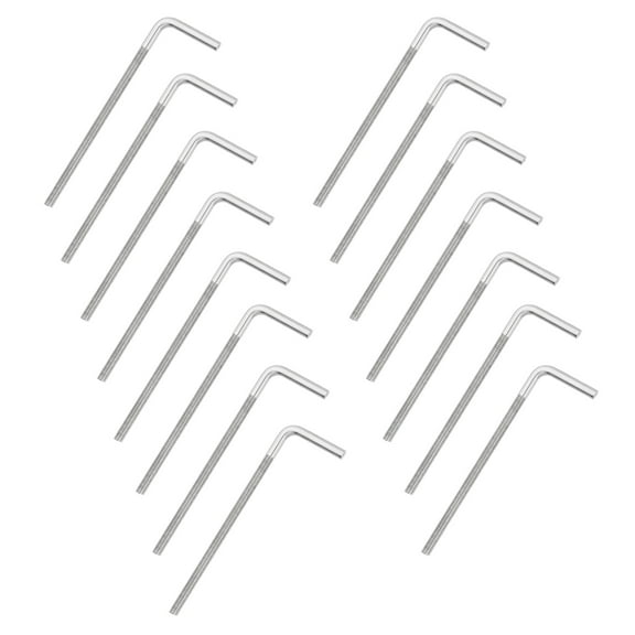 Uxcell M5x100mm 7/L-Shaped Right Angle Bolt Screw, 304 Stainless Steel L Shape Foundation Bolt Long Square Bend Screw, 15 Pcs