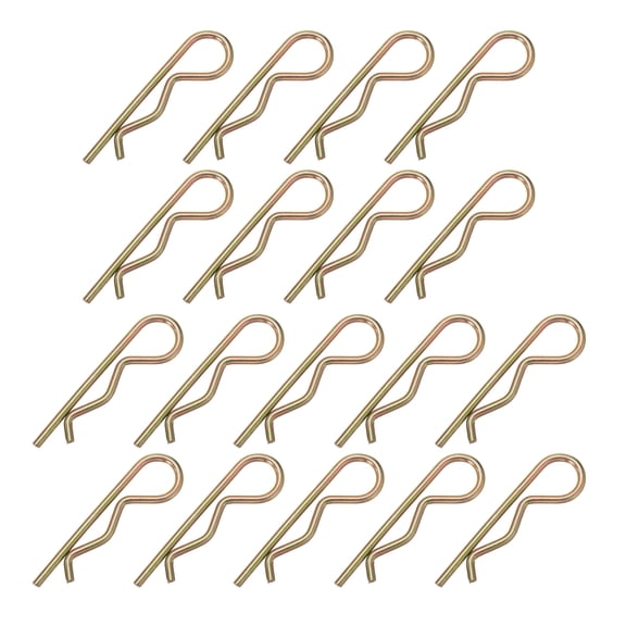 Uxcell M5x100mm Cotter Pins, 8 Pcs Heavy Duty R Clips Hardware Pin Steel Spring Fasteners Hitch Pin Clip for Trailer Locking Lawn Mowers Tractor Carts Truck