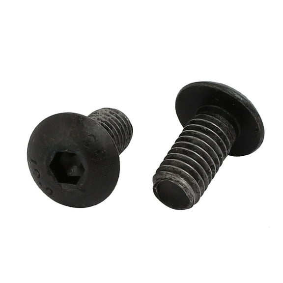 Uxcell M5x10mm 10.9 Grade Hex Socket Reverse Left Hand Thread Screw Bolt Black 2 Pack