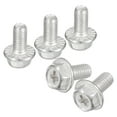 thumbnail image 1 of Uxcell M5x10mm Phillips Hex Head Flange Bolts, 10 Pack 304 Stainless Steel Screws, 1 of 5