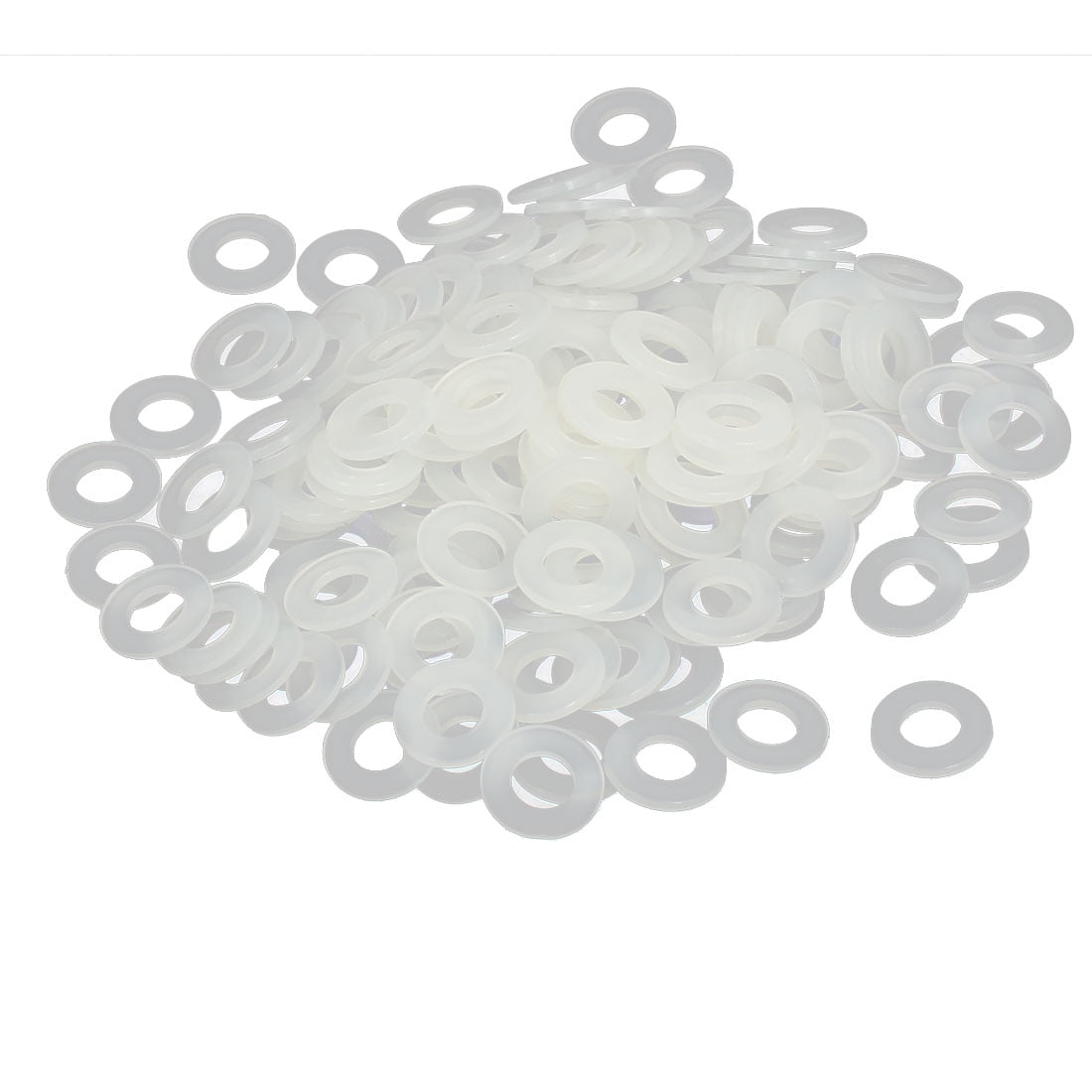 Uxcell M5x10mm x 1mm Nylon Flat Washers Spacers Gaskets Fastener White