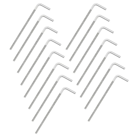 Uxcell M5x120mm 7/L-Shaped Right Angle Bolt Screw, 304 Stainless Steel L Shape Foundation Bolt Long Square Bend Screw, 15 Pcs