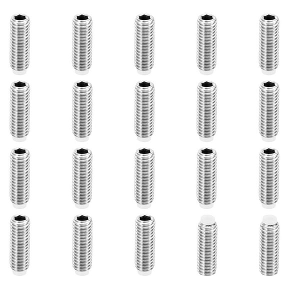Uxcell M5x14mm Nylon Tip Grub Screw Hex Socket Head Cup Point Anti Slip Set Screws Internal Hex Drive Hardware 20 Pack