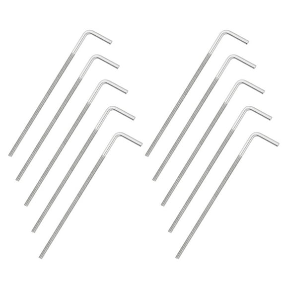 Uxcell M5x150mm 7/L-Shaped Right Angle Bolt Screw, 304 Stainless Steel L Shape Foundation Bolt Long Square Bend Screw, 10 Pcs