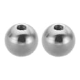 thumbnail image 1 of Uxcell M5x16mm Ball Nuts Knob, 2 Pcs Female Thread 304 Stainless Steel Round Blind Hole Screw Cap Cover, Silver, 1 of 6