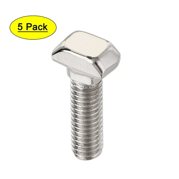 Uxcell M5x16mm T-Slot Drop-in Stud Sliding Bolt Carbon Steel 5 Pack
