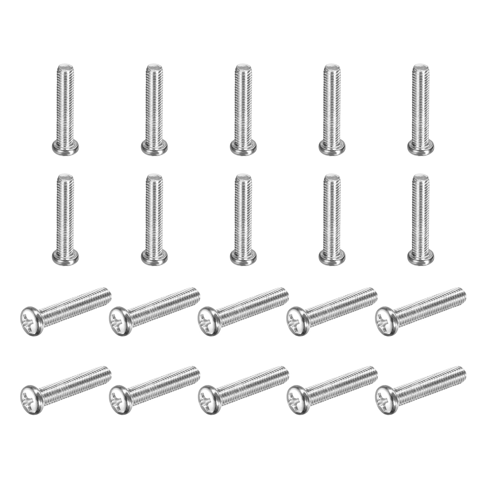 Uxcell M5x25-0.8mm Pan Head Machine Screws, Phillips Drive for Computers, 100 Pcs