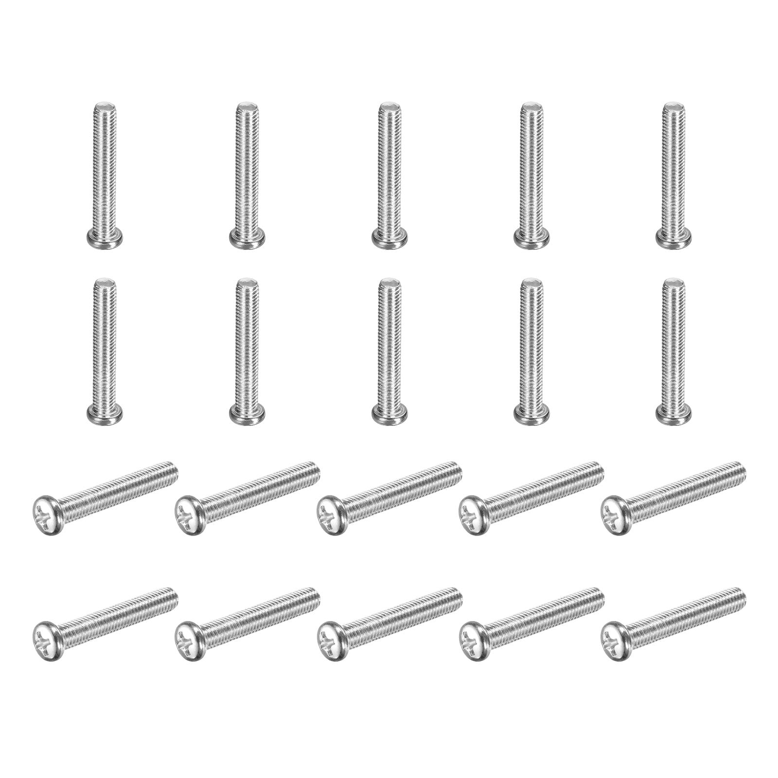 Uxcell M5x30-0.8mm Pan Head Machine Screws, Phillips Drive for Computers, 100 Pcs