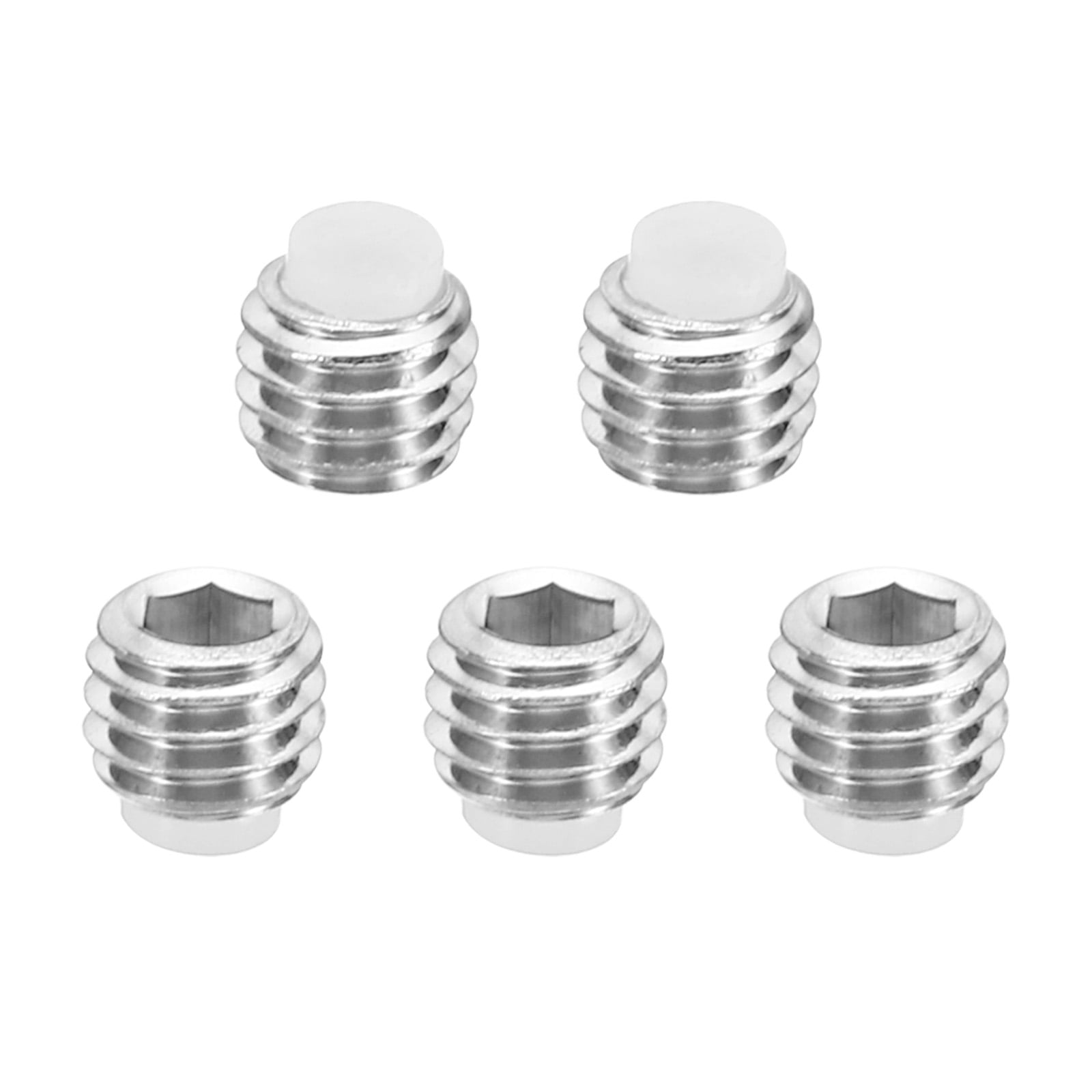Antihex Uxcell M5x4mm Nylon Tip Grub Screw Hex Socket Head Cup Point Anti Slip ...