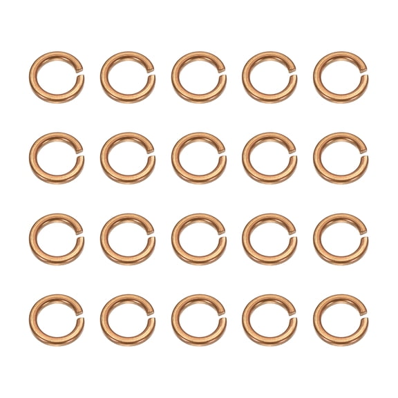 Uxcell M5x7.5x1.3mm Split Lock Washer, 20 PCS Copper Metric Spring Lock Gaskets Washer Spacers for Screws Bolts, Cooper Tone