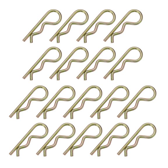 Uxcell M5x80mm Cotter Pins, 8 Pcs Heavy Duty R Clips Hardware Pin Steel Spring Fasteners Hitch Pin Clip for Trailer Locking Lawn Mowers Tractor Carts Truck