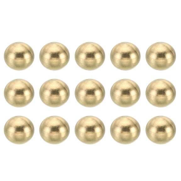 Uxcell M6*1 Thread Cap Nuts Knob 15 Pack Brass Ball Lamp Decoration Screw Caps Nut