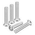 thumbnail image 1 of Uxcell M6-1x30mm Button Head Socket Cap Screws - 20Pack - Good for Road Bicycle, Mountain Bike, Auto, Motorcycle - 304 Stainless Steel Whitewashed - Hex Drive Fasteners, 1 of 6
