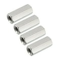 thumbnail image 1 of Uxcell M6 25mm Length 304 Stainless Steel Metric Hex Coupling Nut (4-pack), 1 of 3