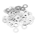 thumbnail image 1 of Uxcell M6 304 Stainless Steel Flat Washers, 6x12x0.1mm Ultra Thin Flat Spacers for Screw Bolt, 100 Pack, 1 of 5