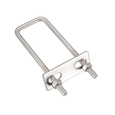 2Pcs Square U-Bolts M6 25mm Inner Width 304 Stainless Steel W Nuts Frame Straps | UK