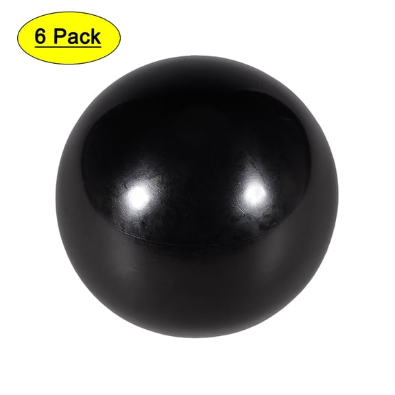 Uxcell M6 Female Thread 30mm Dia Plastic Machine Handle Ball Knob Black 6 Pack