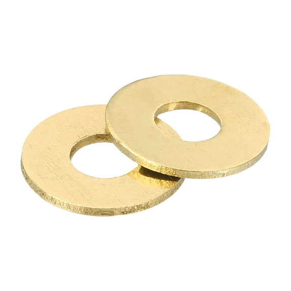 Uxcell M6 Flat Washer, 50 Pack Brass Ring Washers 16mm OD 1mm T Sealing Gasket Ring