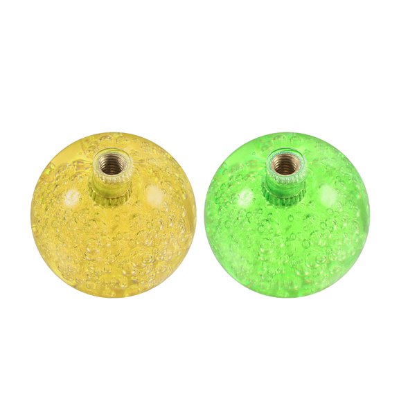 Uxcell M6 Green/Yellow Joystick Head Rocker Ball Top Handle Arcade Game Replacement