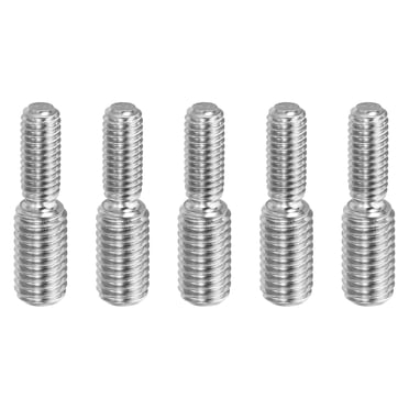 12Pcs M8x15mm To M12x15mm Double End Threaded Stud Screws - 304 Stainless Steel Thread Reducer Adapters