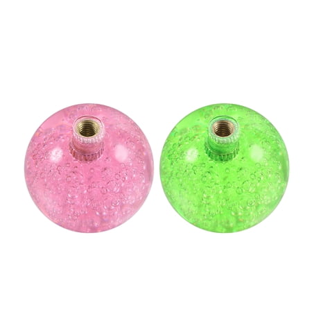 Uxcell M6 Pink/Green Joystick Head Rocker Ball Top Handle Arcade Game Replacement