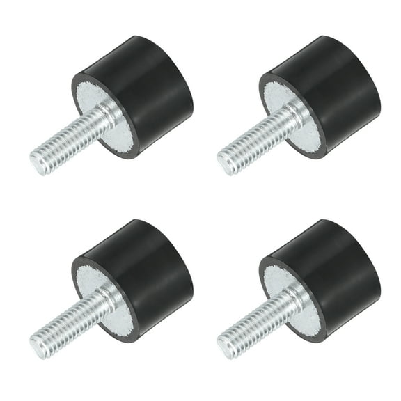 Uxcell M6 Rubber Vibration Shock Absorption Mount W Thread Stud 0.79" x 0.59" 4pack