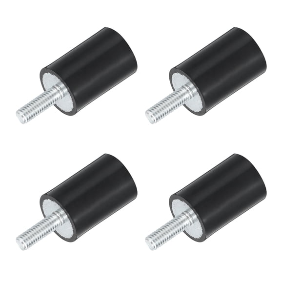 Uxcell M6 Rubber Vibration Shock Absorption Mount W Thread Stud 0.79" x 1.18" 4pack