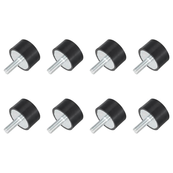 Uxcell M6 Rubber Vibration Shock Absorption Mount W Thread Stud 0.98" x 0.59" 8pack