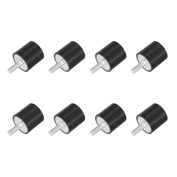 Uxcell M6 Rubber Vibration Shock Absorption Mount W Thread Stud 0.98" x 0.98" 8pack