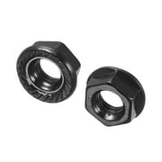 Uxcell M6 Serrated Flange Hex Lock Nuts, Carbon Steel Black Oxide Finished 20 Pack