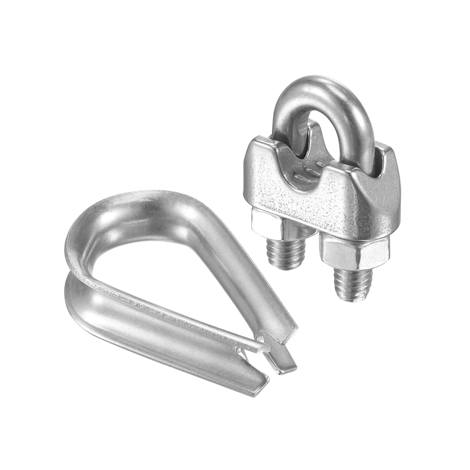 Spring Clips For Ropes And Ropes Uxcell M6 Stainless Steel Wire Rope Clip Kit, Included Rope Clamp 10 ...