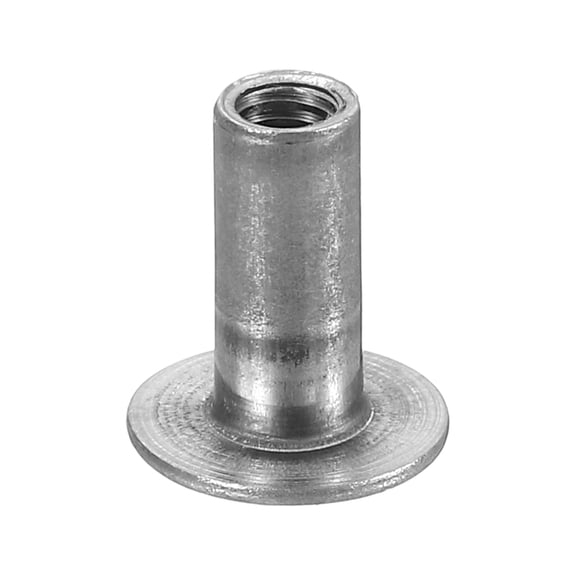 Uxcell M6 T-nuts, 50pcs Carbon Steel Tee Nut Round Base Weld Nut 20mm Height, Dark Gray