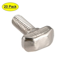Uxcell M6 Thread 0.63" 16mm T Bolt 30 Series Carbon Steel 20 Pack