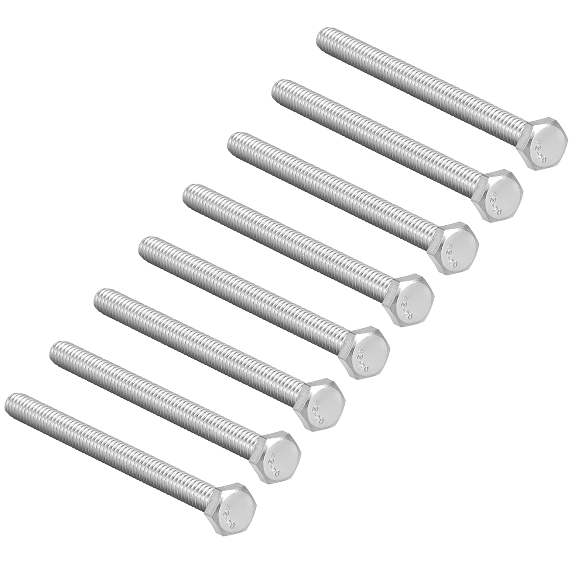 Uxcell M6 Thread 75mm Hex Screws Bolts 304 Stainless Steel 5 Pack