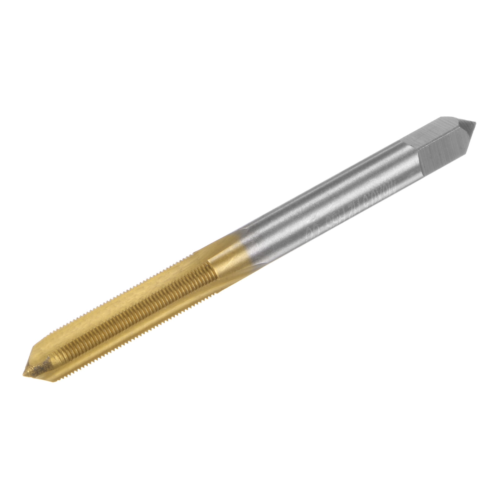 Flute Threads Uxcell M6 x 0.5 Titanium Coated M35 High Speed Steel Straight Flutes ...
