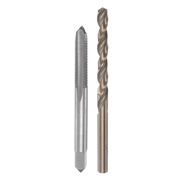 Uxcell M6 x 0.75 H2 Straight Flute Thread Tap 5.2mm Drill Bit Set High Speed Steel