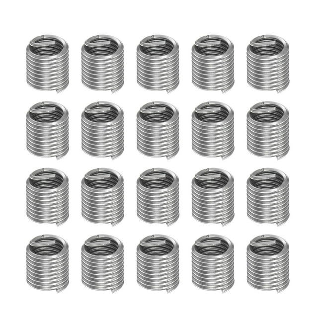 Uxcell M6 x 1 2D 12mm 304 Stainless Steel Wire Thread Insert Threaded ...