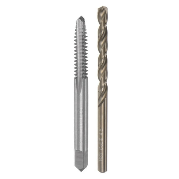 Uxcell M6 x 1.5 H2 Straight Flute Thread Tap 4.5mm Drill Bit Set High Speed Steel