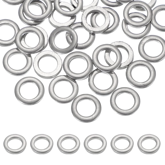 Uxcell M6 x 10mm Metal Screw Washers Set, 36Pcs 304 Stainless Steel Flat Washers