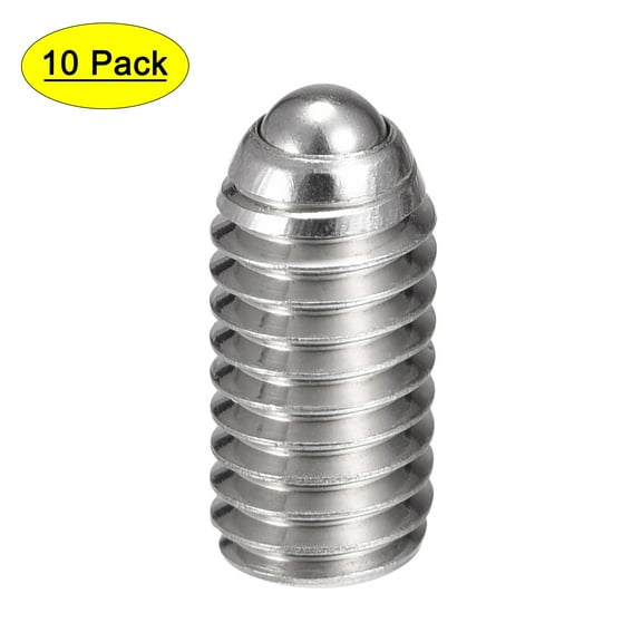 Uxcell M6 x 12mm 304 Stainless Steel Spring Hex Socket Ball Point Set Screws 10 Pack