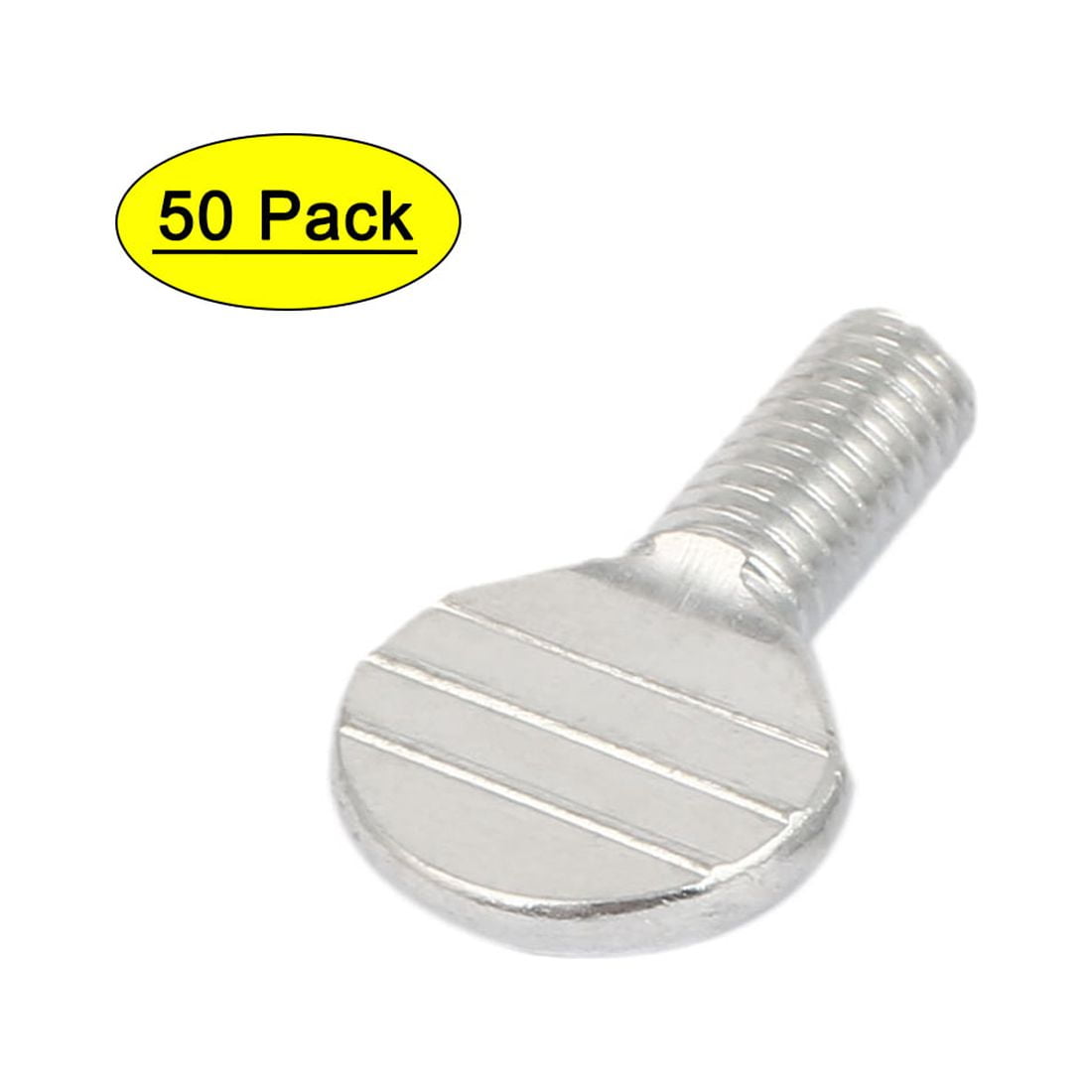 Uxcell M6 x 12mm Machine Threaded Carbon Steel Racket Thumb Screws 50 Pcs