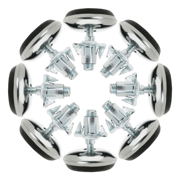 Uxcell M6 x 13 x 30mm Screw on Furniture Leveling Feet Floor Protector Adjustable Leveler with T-nuts for Table Leg 8pcs