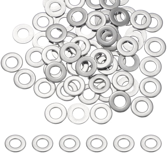 Uxcell M6 x 13mm Metal Screw Washers Set, 66Pcs 304 Stainless Steel Flat Washers