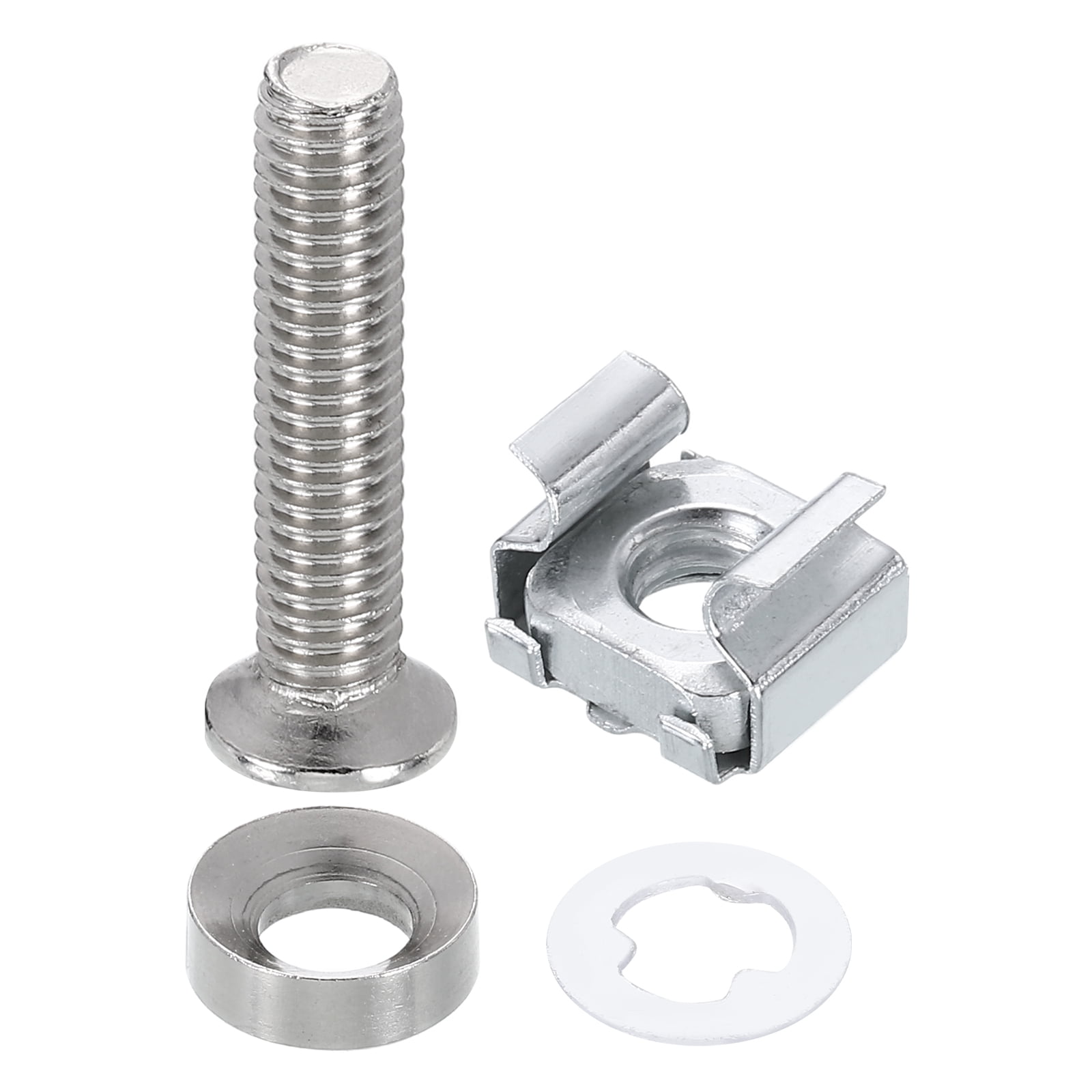 Uxcell M6 x 13mm Rack Mount Cage Nut, 50 Pcs Carbon Steel Rack Screws ...