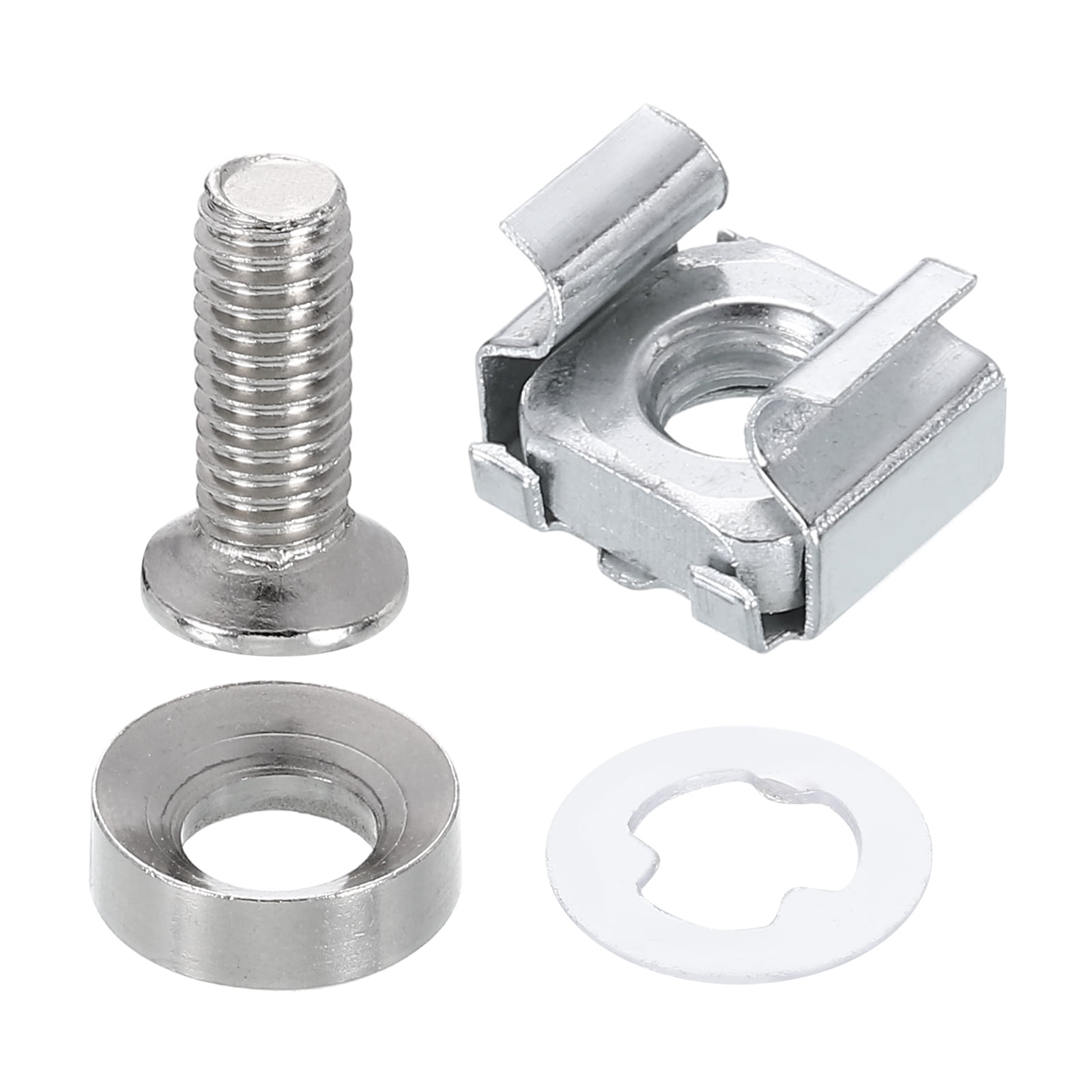 Uxcell M6 x 13mm Rack Mount Cage Nuts, 50 Pcs Carbon Steel Rack Screws ...