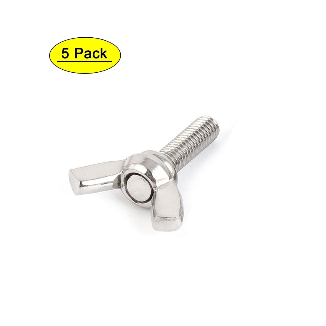 Uxcell M6 x 18mm 304 Stainless Steel Wing Bolt Butterfly Screw Fastener Metric (5-pack)