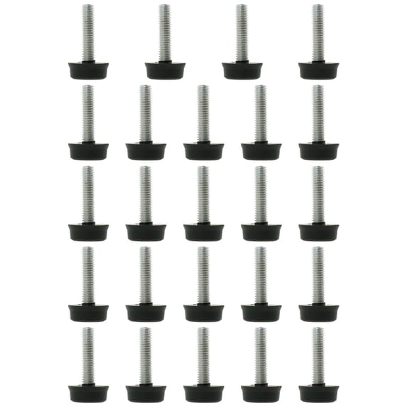 Uxcell M6 x 24 x 18mm Furniture Glide Leveling Feet Adjustable Leveler Floor Protector for Table Desk Leg 24Pcs