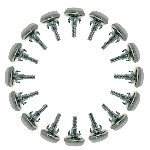 Uxcell M6 x 25 x 30mm Leveling Feet Adjustable Leveler for Furniture Table Leg 16pcs