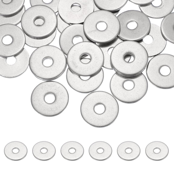 Uxcell M6 x 25mm Metal Screw Washers Set, 36Pcs 304 Stainless Steel Flat Washers